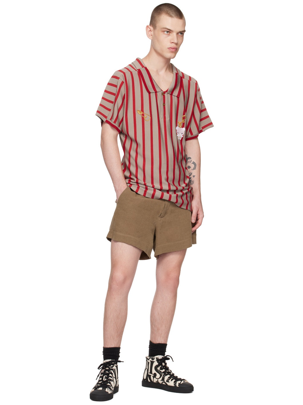Brown Raf Bum Shorts - 4