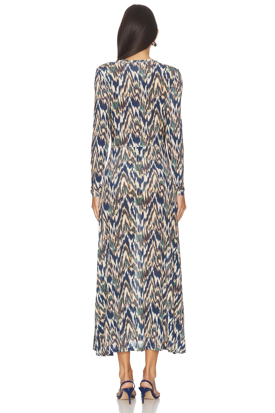 Naia Long Sleeve Ruched Midi Dress - 3