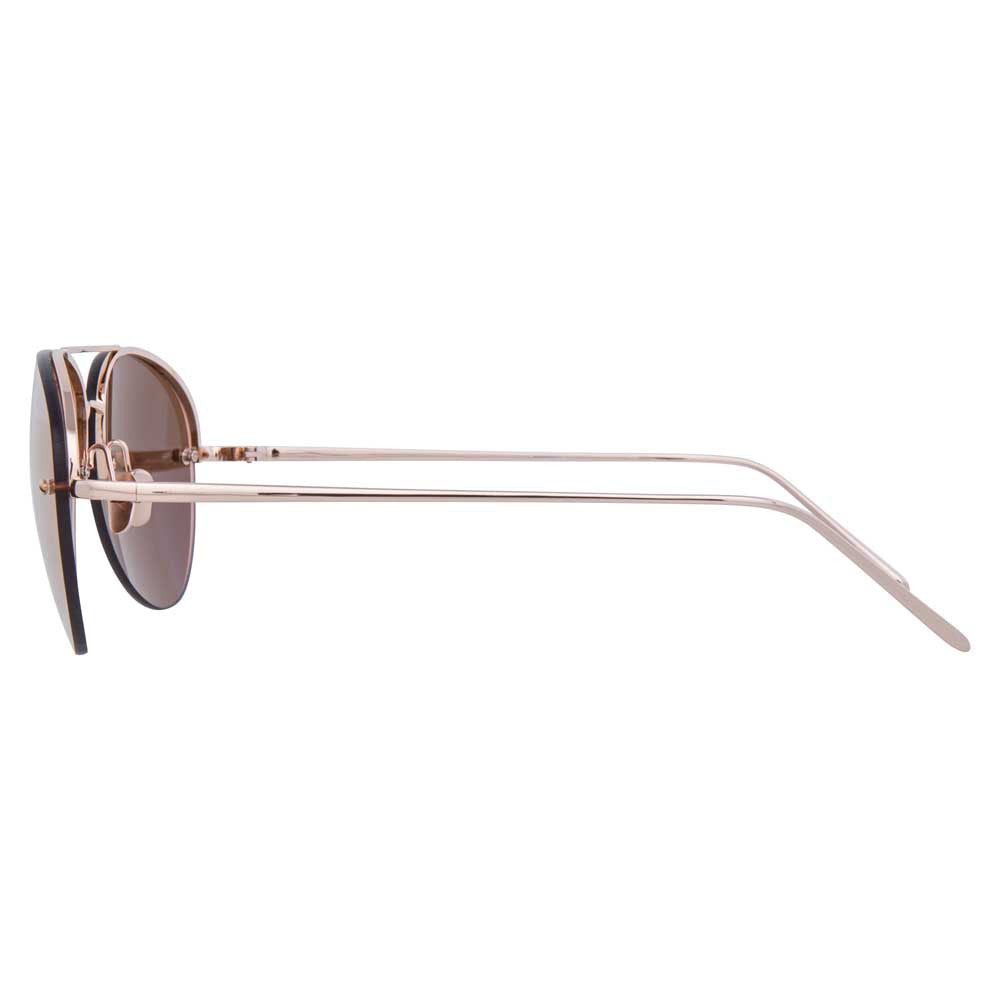 Aviator Sunglasses in Rose Gold - 3