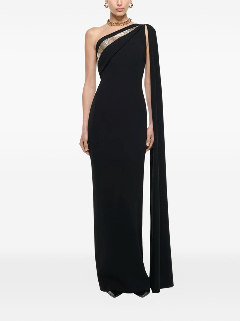 ROLAND MOURET one-shoulder embellished maxi dress outlook