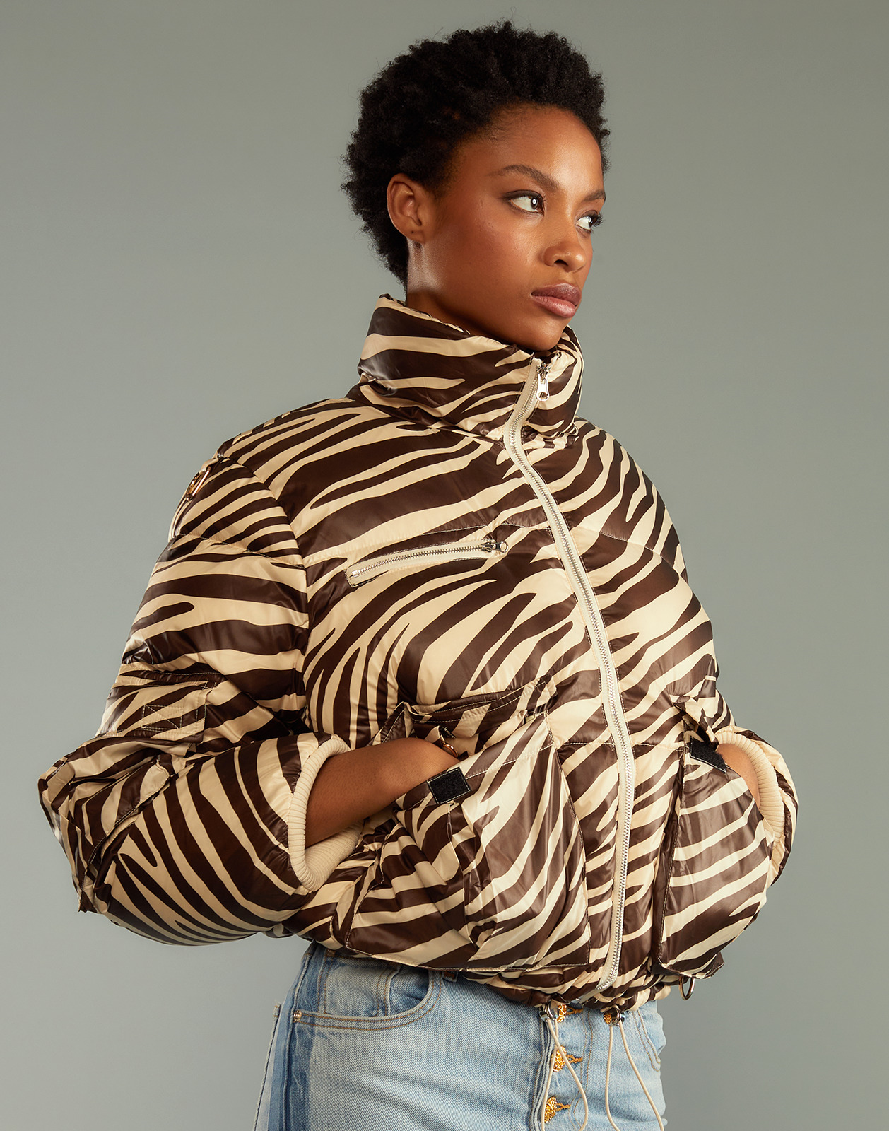 Zebra Down Puffer Jacket - 3