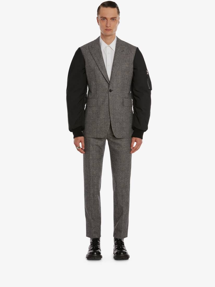 Oversize Parka Sleeves Tailored Jacket in Grey - 2