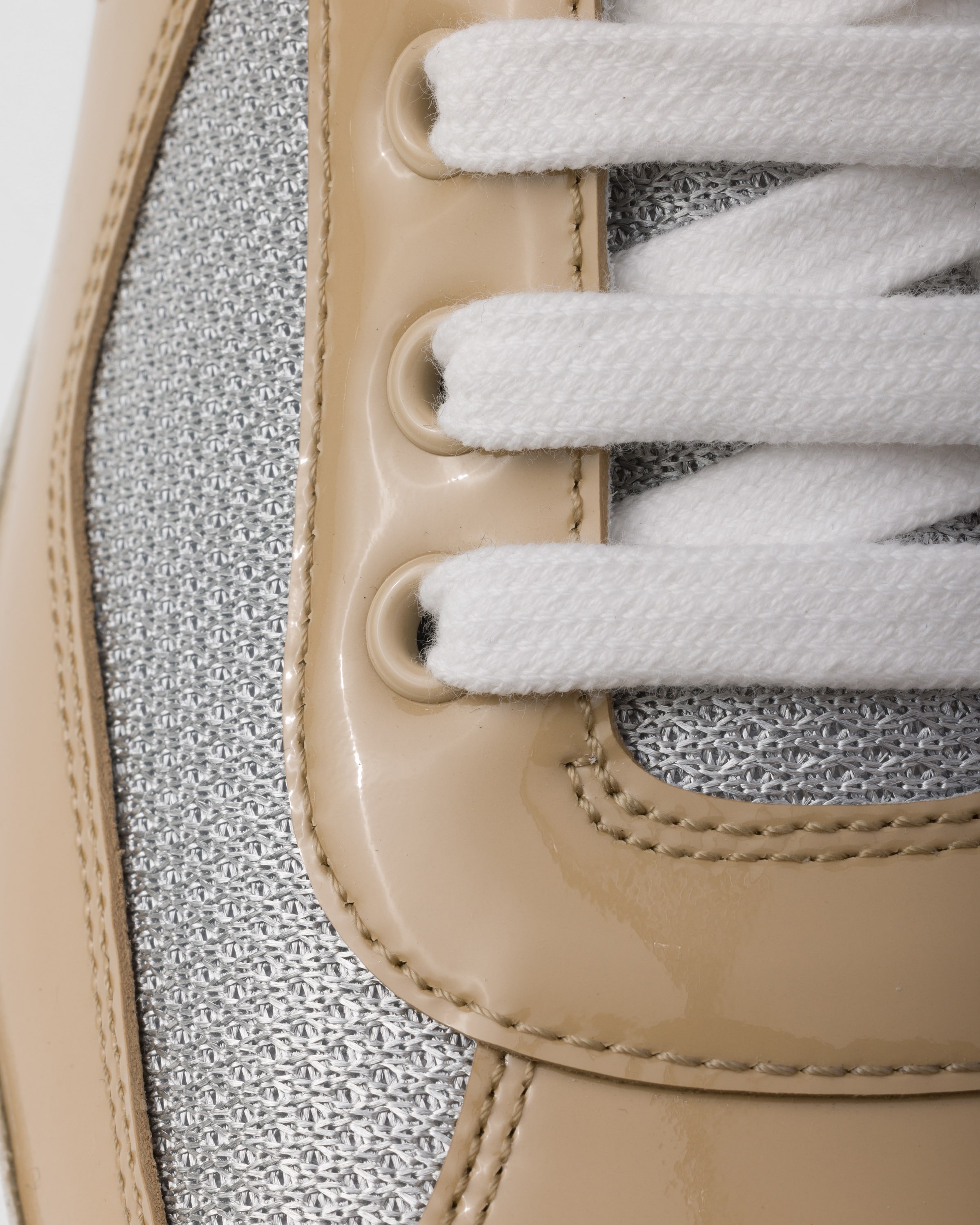 Patent leather and technical fabric Prada America's Cup sneakers - 5