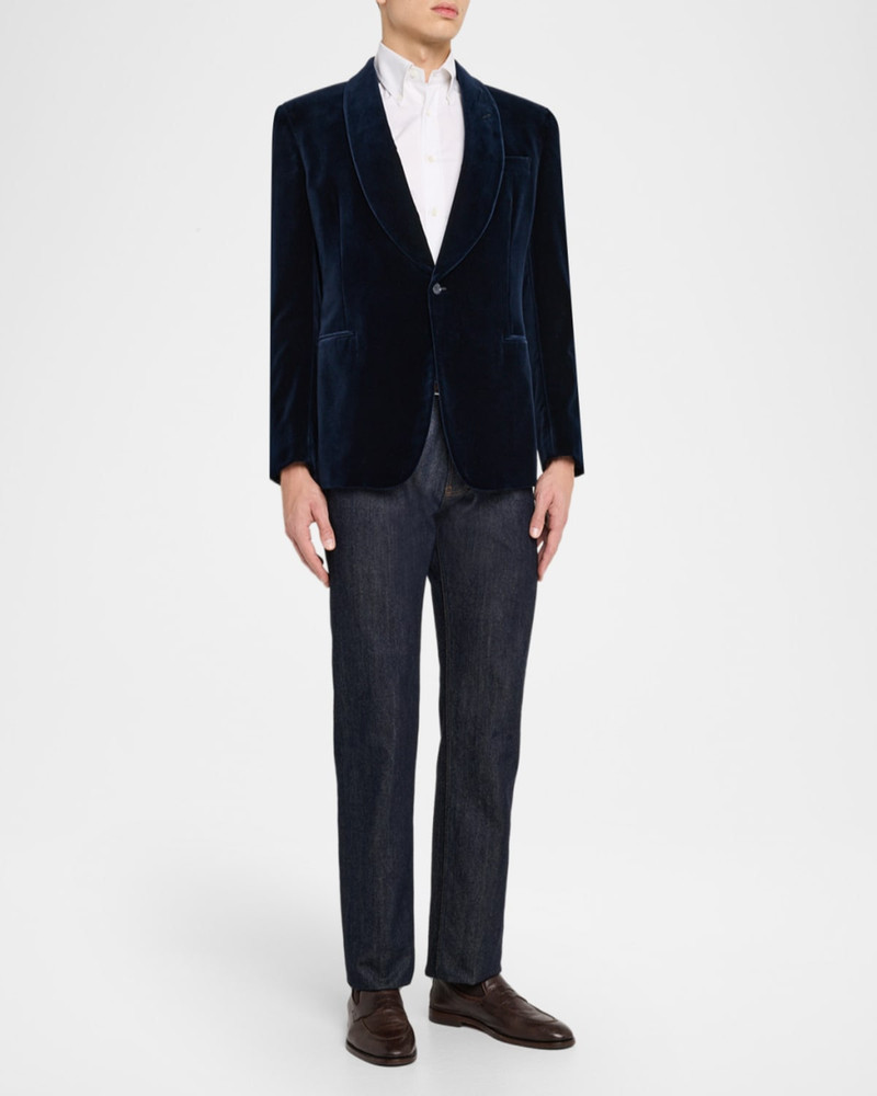 Ralph Lauren Men's Cotton Velvet Shawl-Lapel Sport Coat outlook