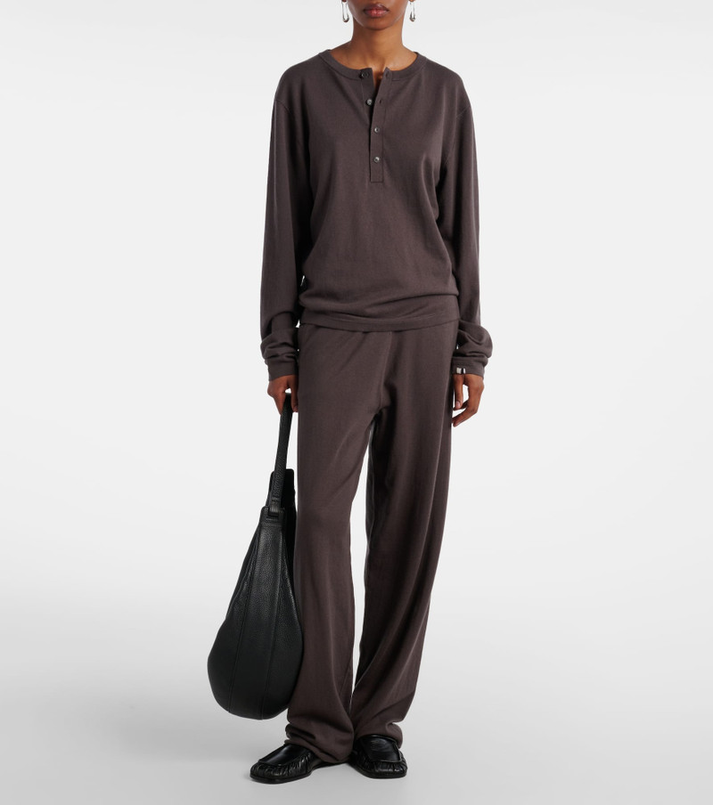 extreme cashmere N°370 Herman cotton and cashmere Henley shirt outlook