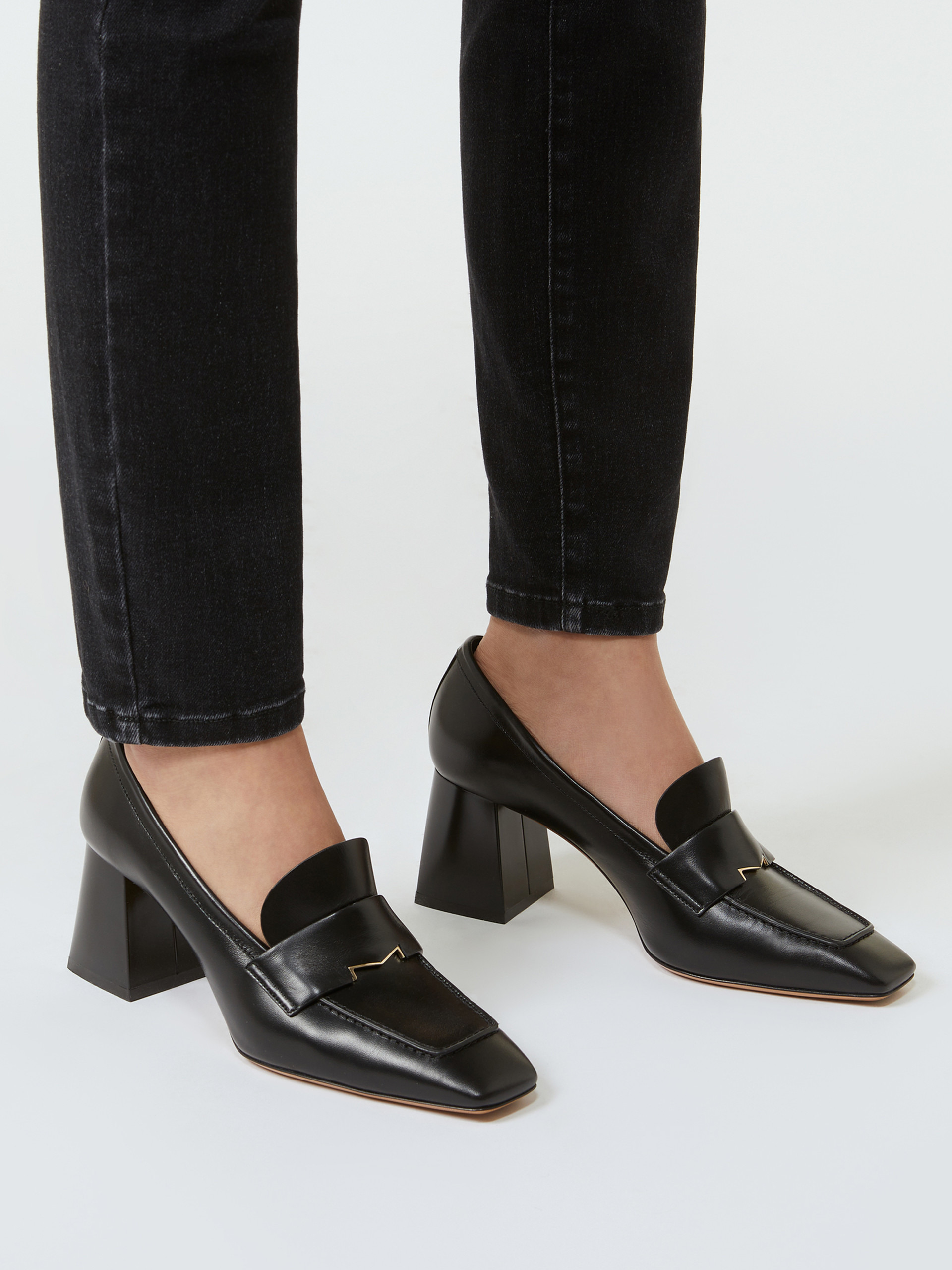 HREGENTMOC Leather loafers with heel - 6