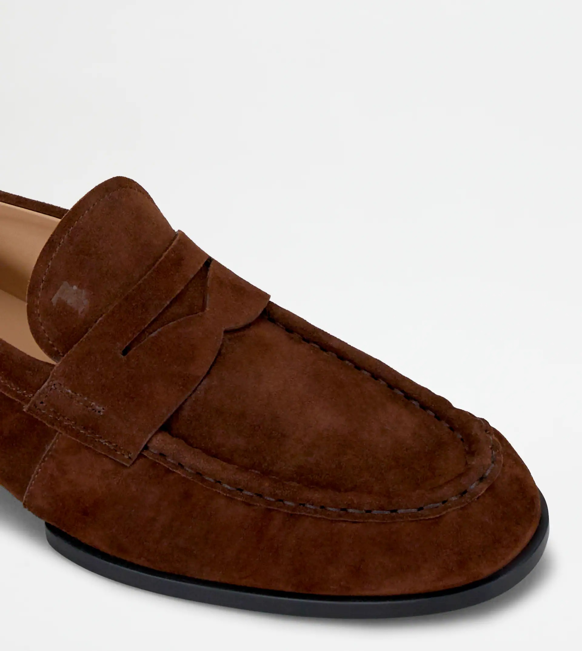 LOAFERS IN SUEDE - BROWN - 7