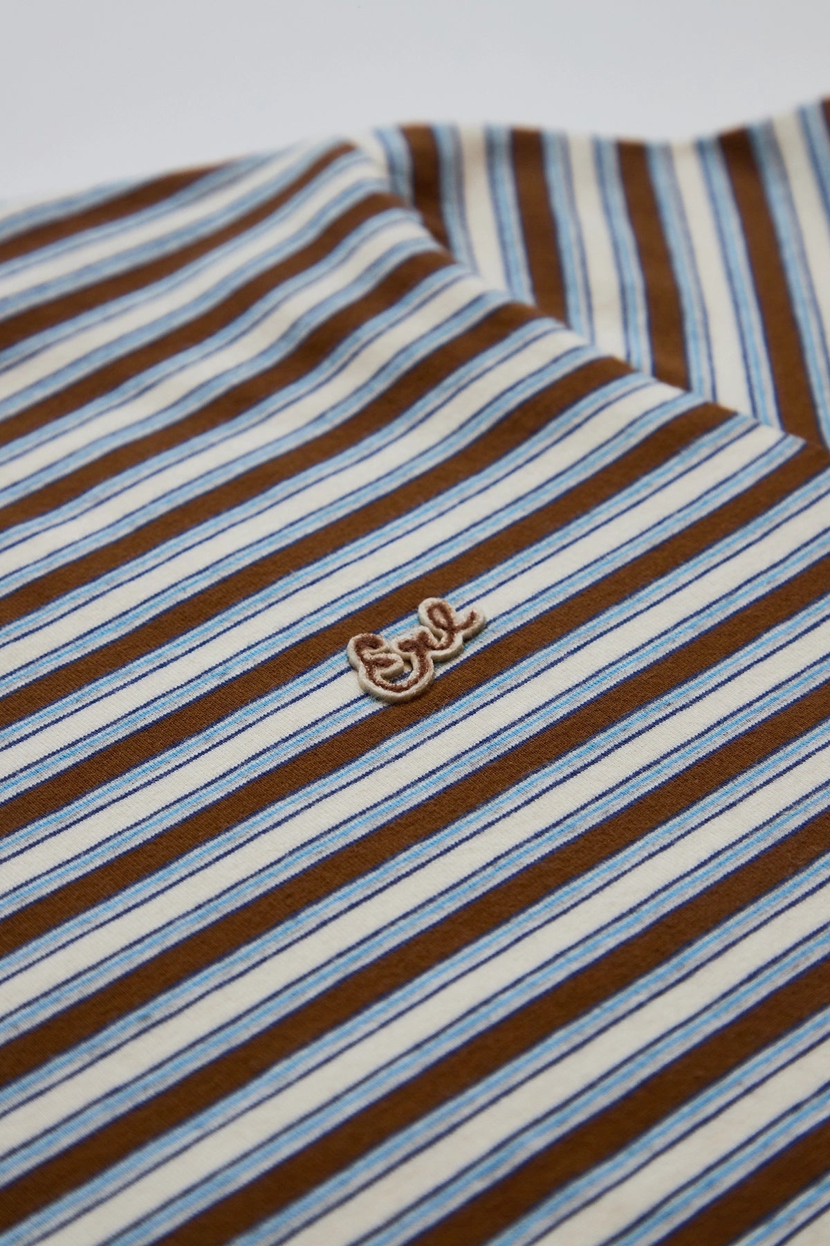 ERL Striped Long Sleeve T-Shirt Brown - 3