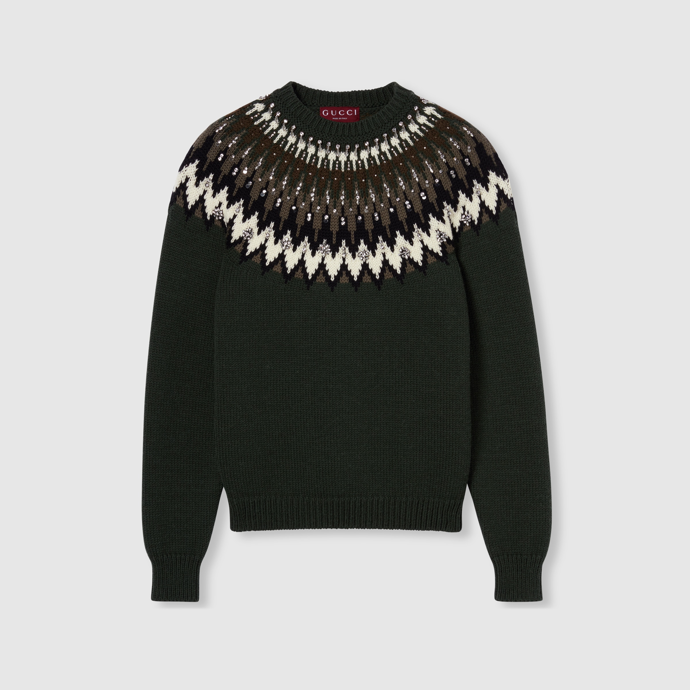 Norwegian wool jacquard sweater - 1