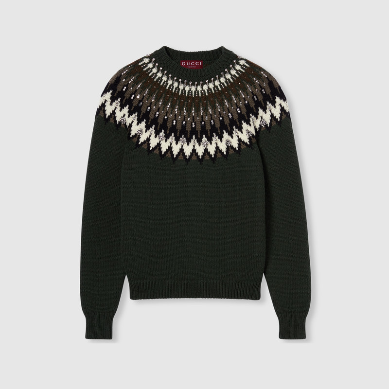Norwegian wool jacquard sweater 1