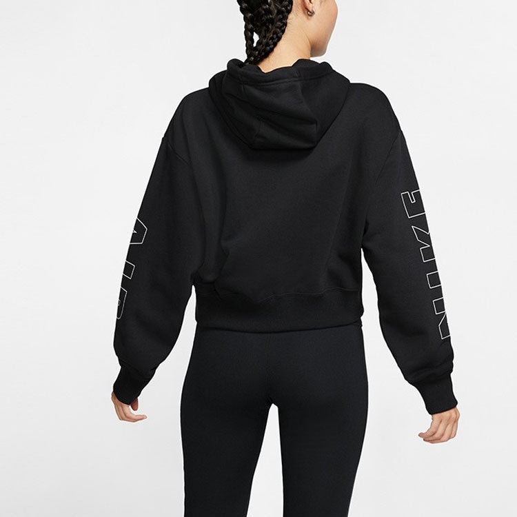 (WMNS) Nike Air Fleece Hoodie 'Black' CJ3083-010 - 5