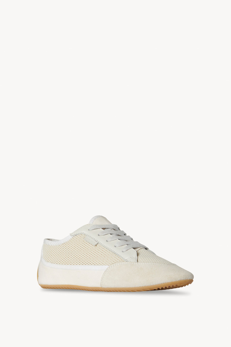 The Row Bonnie Sneaker in Canvas and Suede outlook