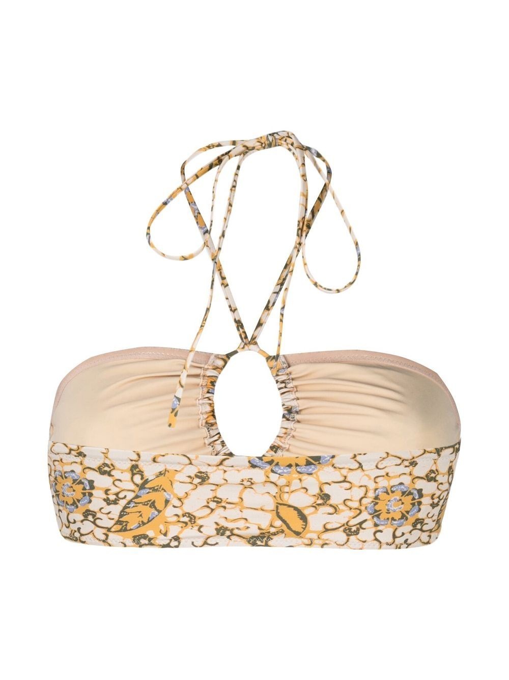 Formentara citrus-print bikini top - 2