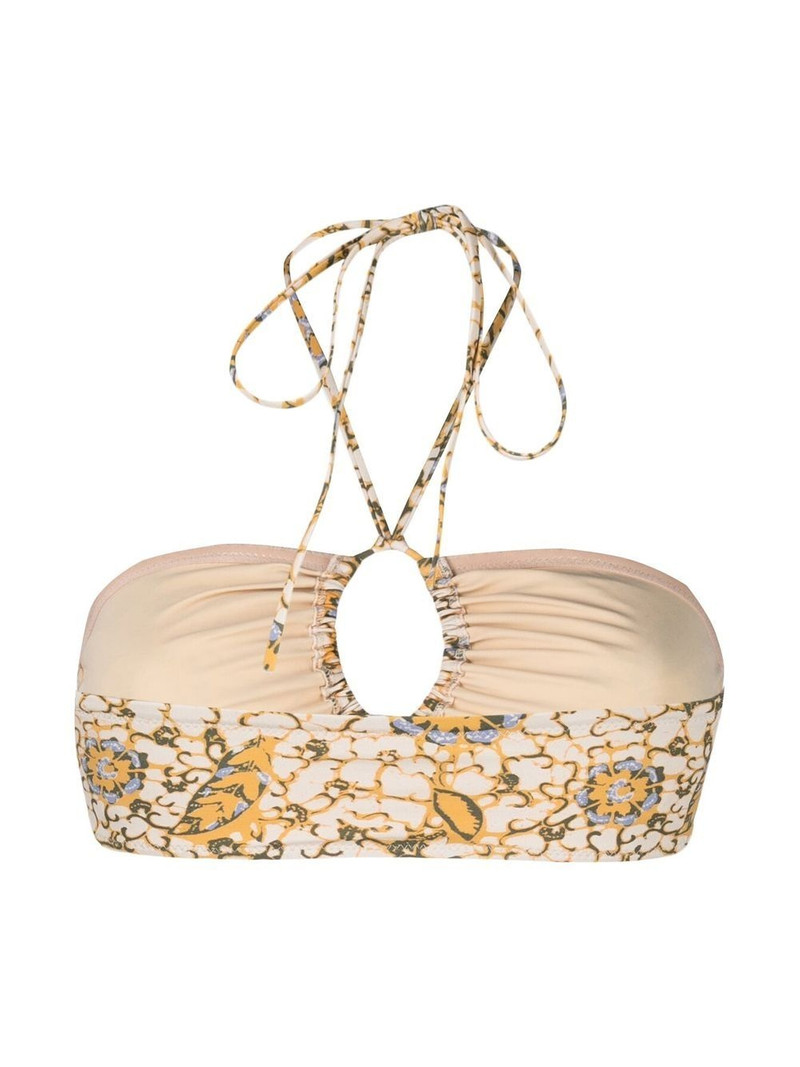 ULLA JOHNSON Formentara citrus-print bikini top outlook