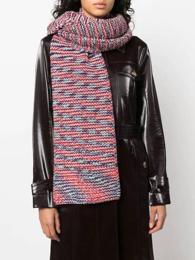 Missoni purl-knit striped scarf outlook