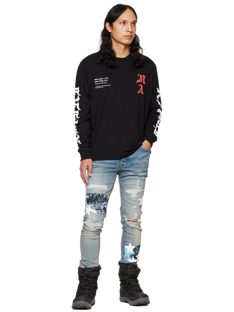 AMIRI Black Wes Lang Edition Solar Kings Long Sleeve T-Shirt outlook