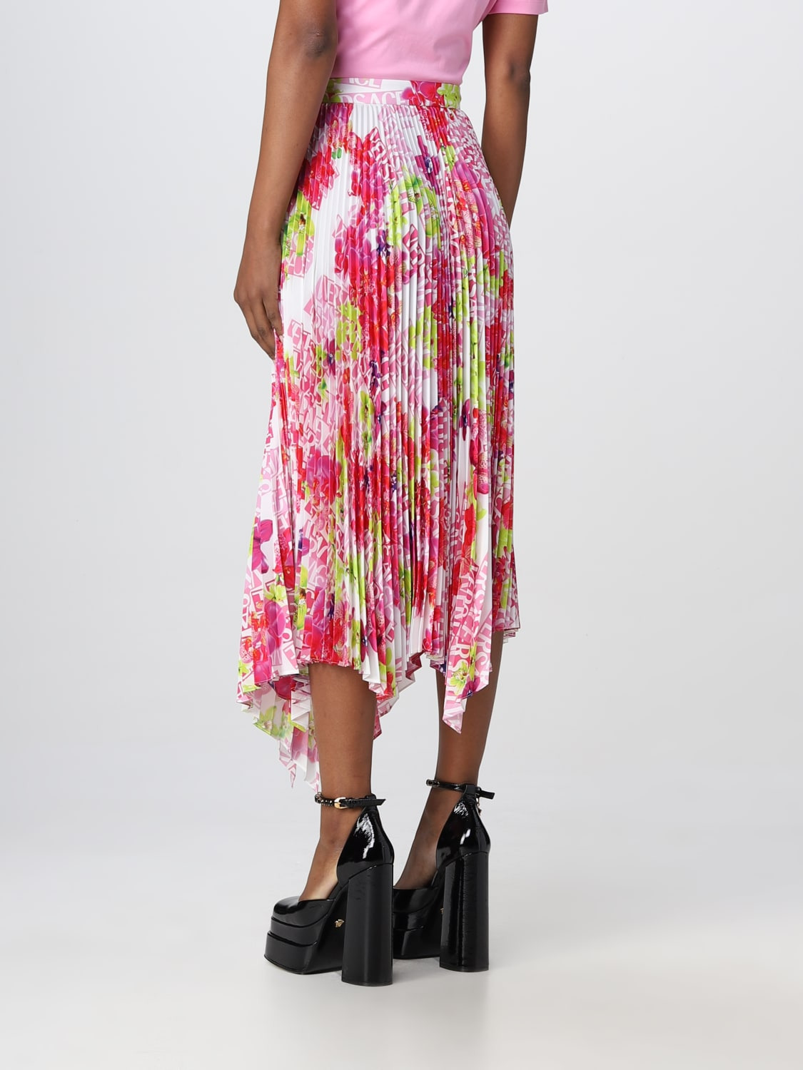 Orchid Versace skirt in pleated fabric - 3