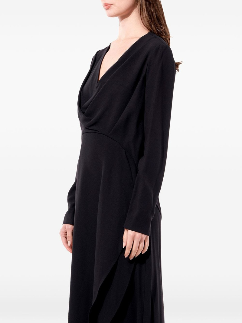 draped long-sleeve gown 3