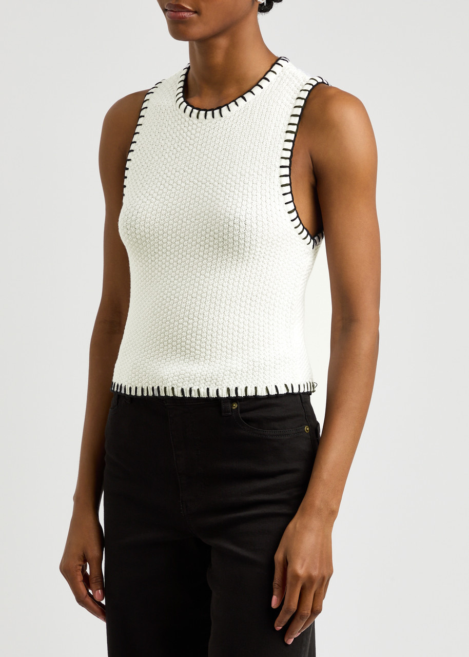 Alice + Olivia Amity Waffle-knit Wool-blend Tank - 2