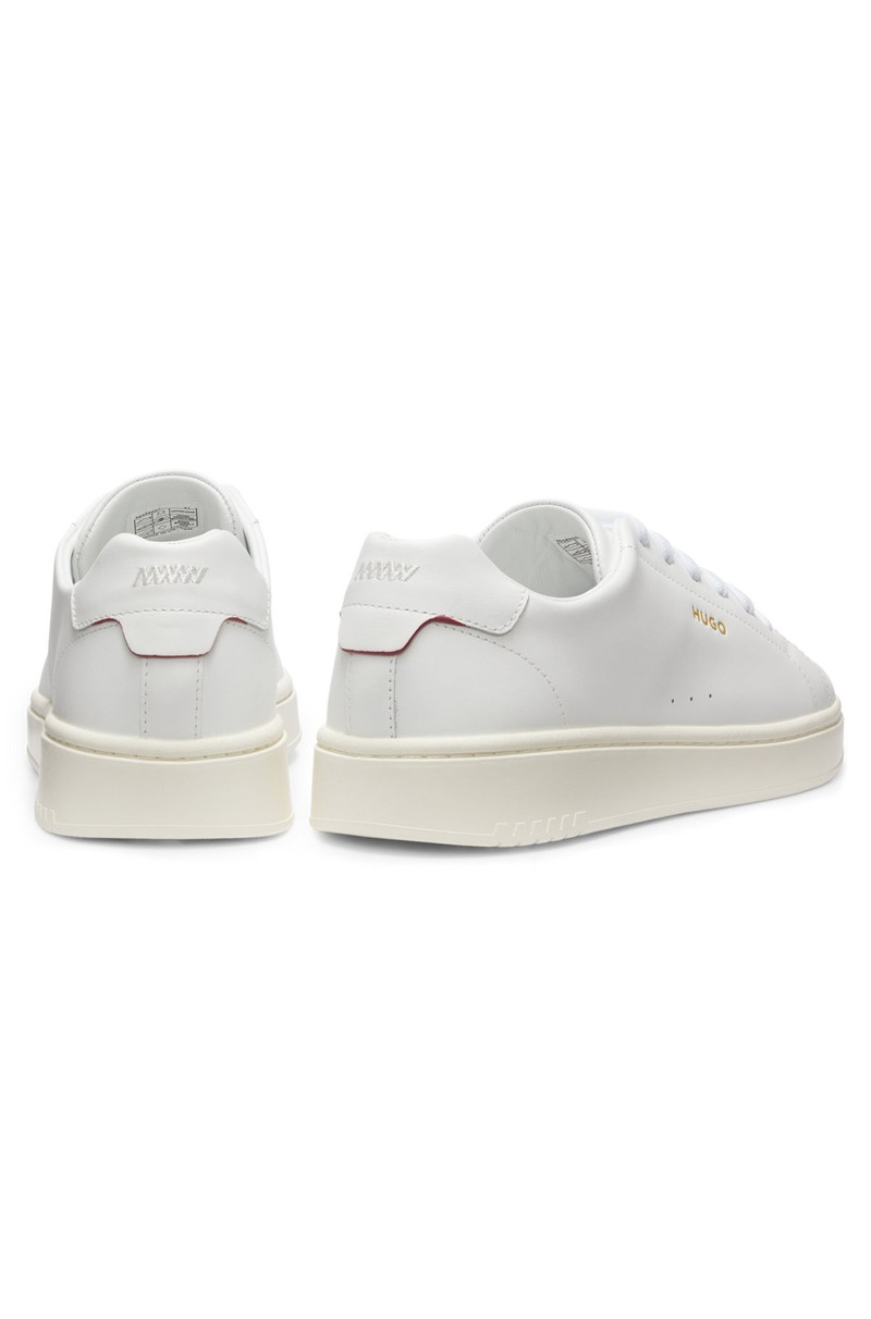 HUGO NAPPA LEATHER SNEAKERS WITH GOLD-TONE LOGO outlook