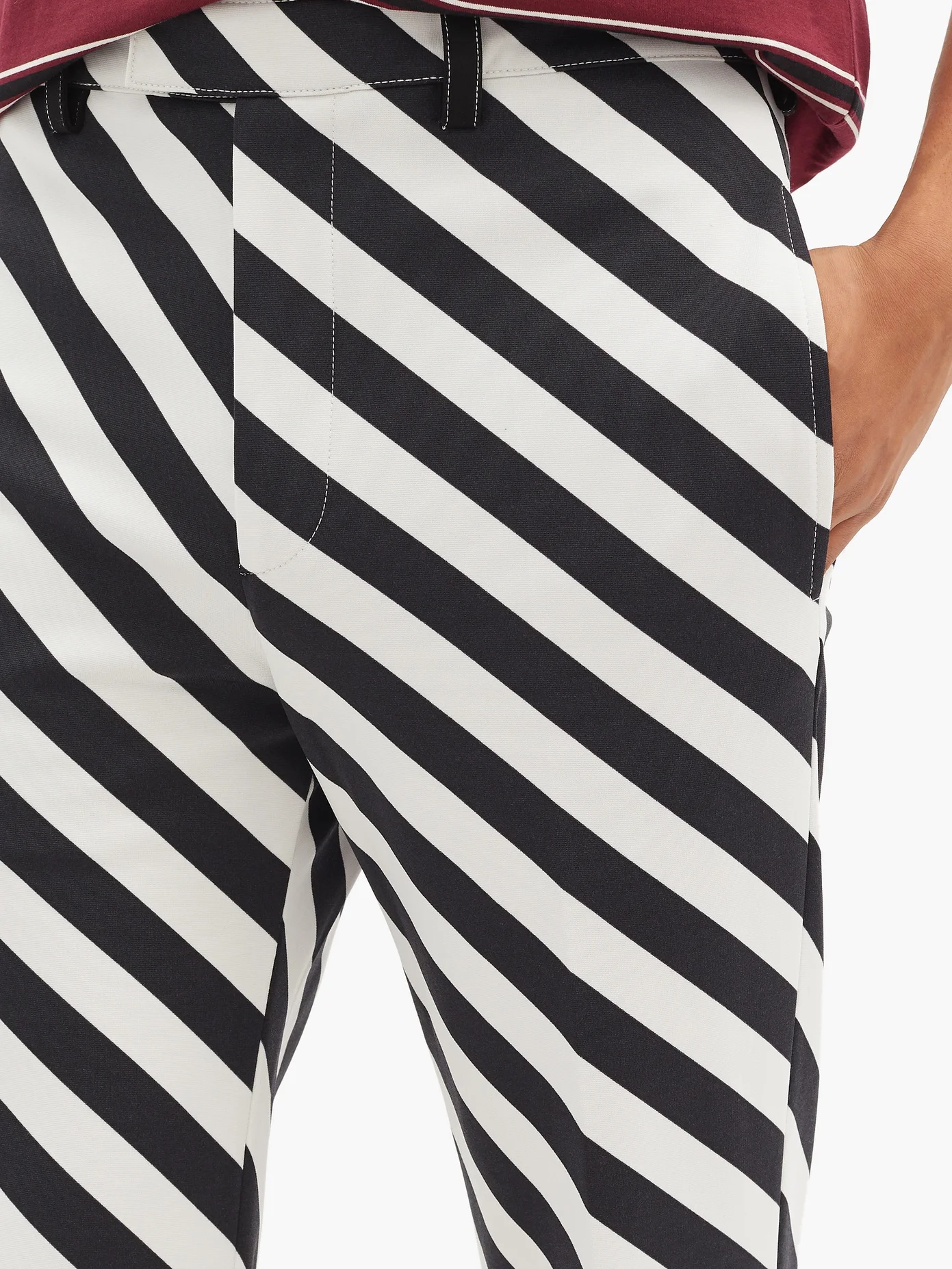 Striped straight-leg technical trousers - 3