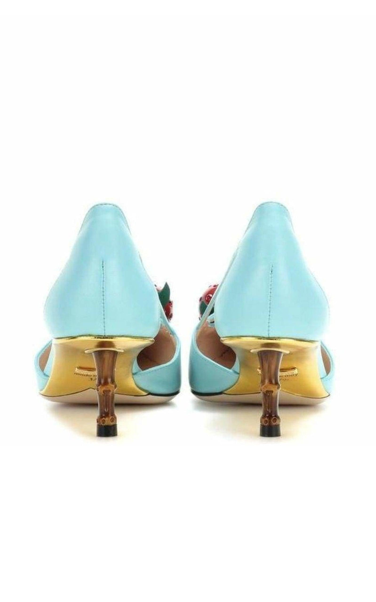 Unia Aqua Cherry Leather Slingback - 6