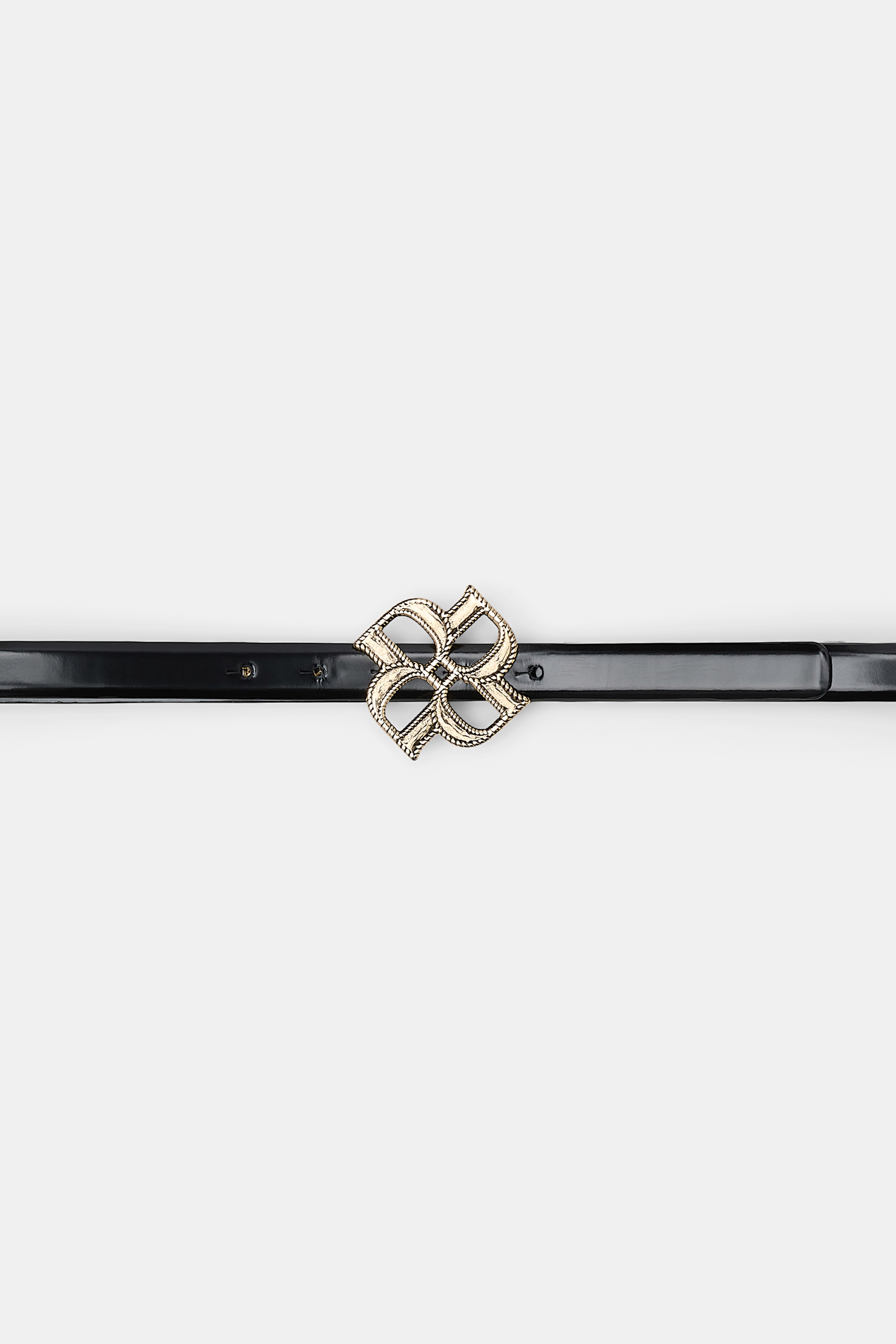 SUBTLE SHINE d rose buckle belt - 8