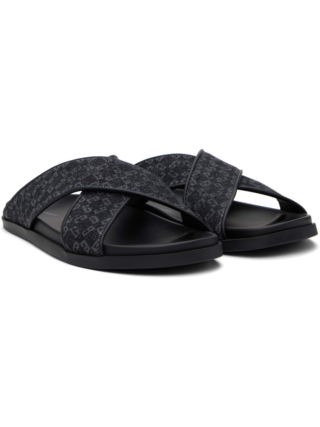 Black G Plage Monogram 72 Pool Slides - 4