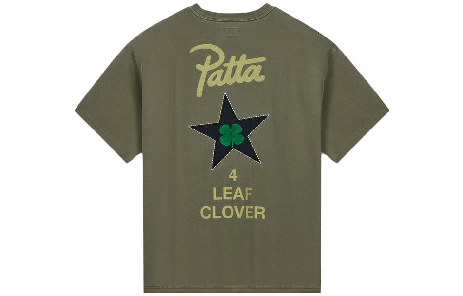 Converse x Patta Four-Leaf Clover Short Sleeve T-Shirt 'Olive Green' 10024663-A02 - 2