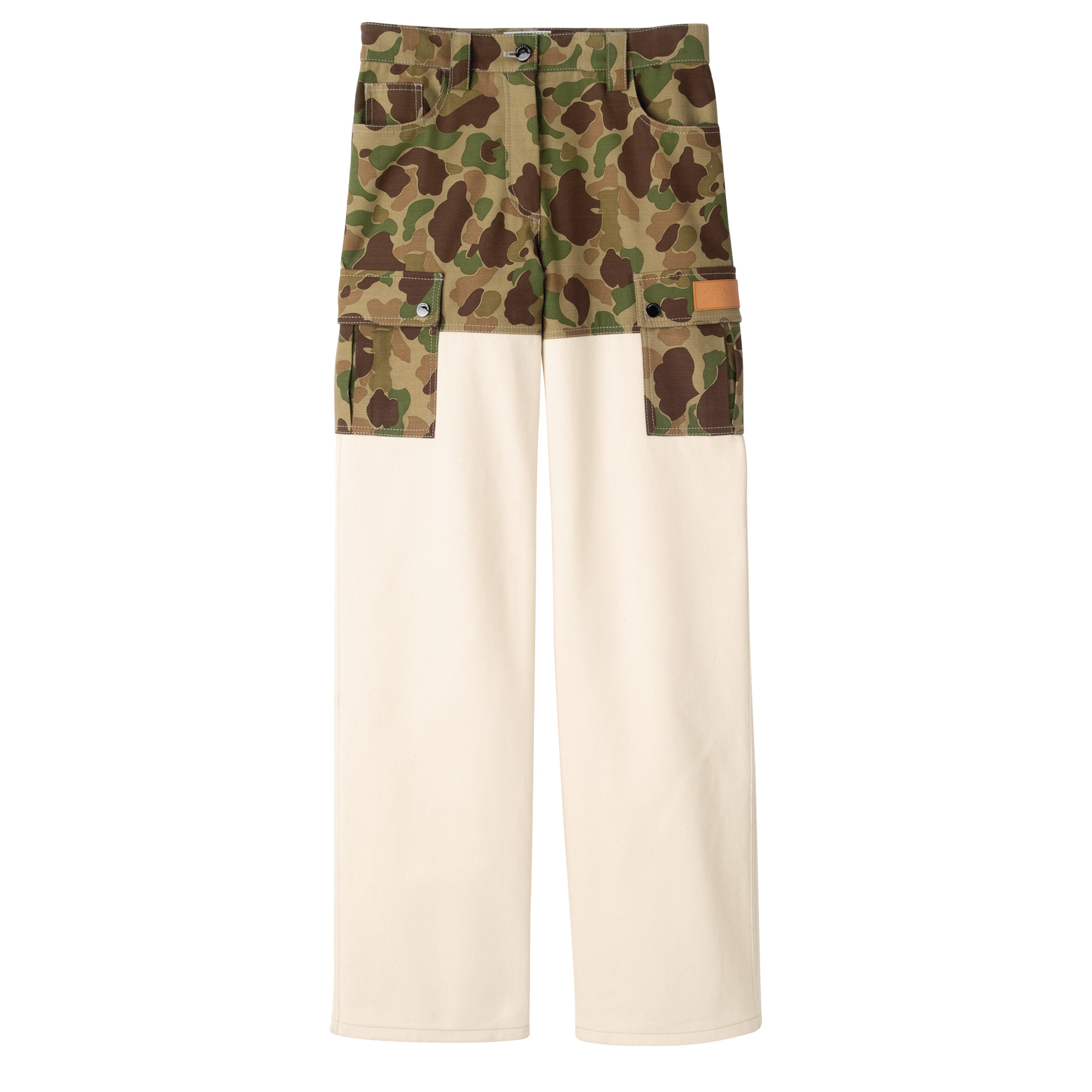 Fall-Winter 2023 Collection Trousers Khaki/Ecru - OTHER - 1