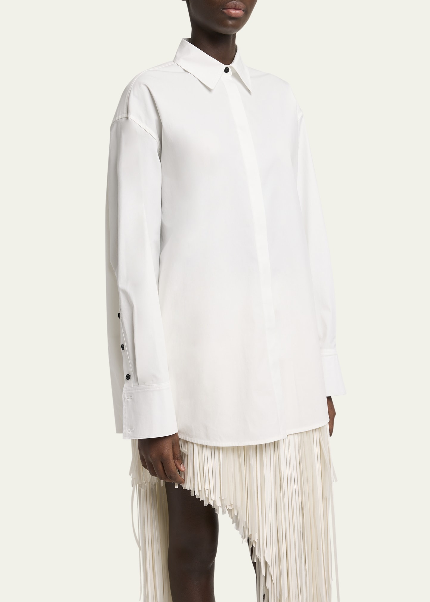 Addy Compact Cotton Poplin Button-Down Shirt - 4