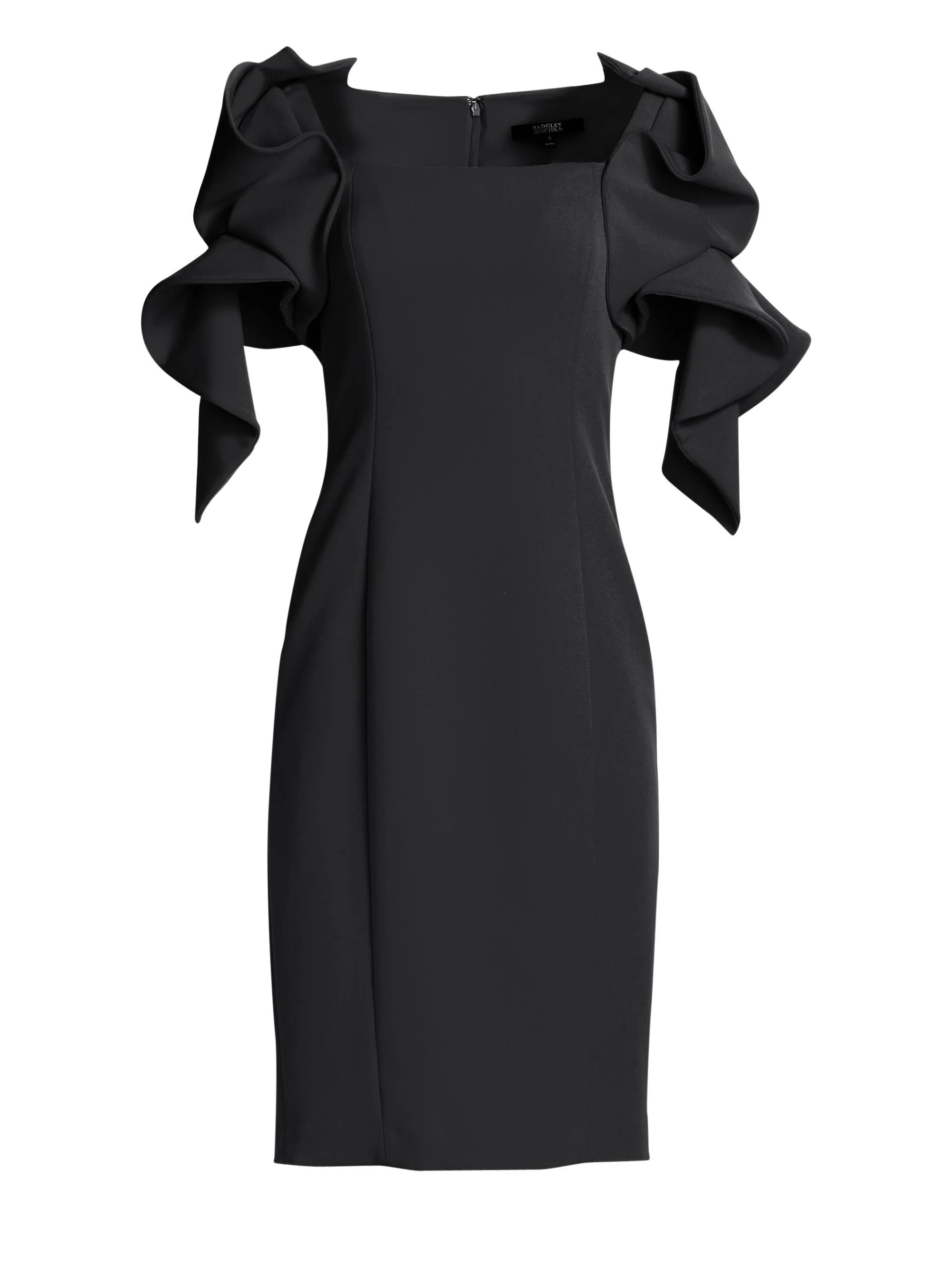 Women's Origami Sleeve Dress - Black - 1