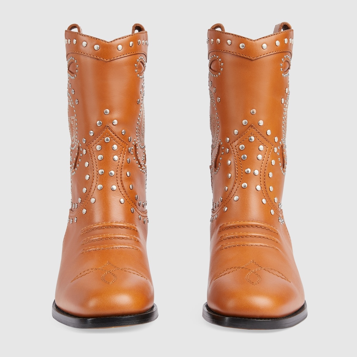 Women's boot with Double G and studs - 4