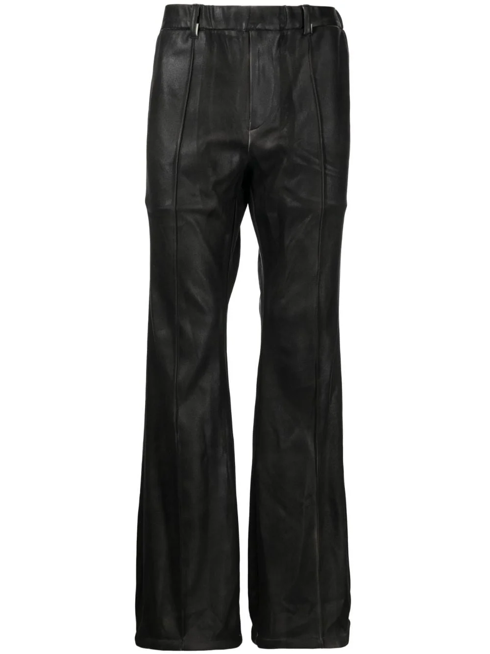 elastic-waist straight-leg trousers - 1