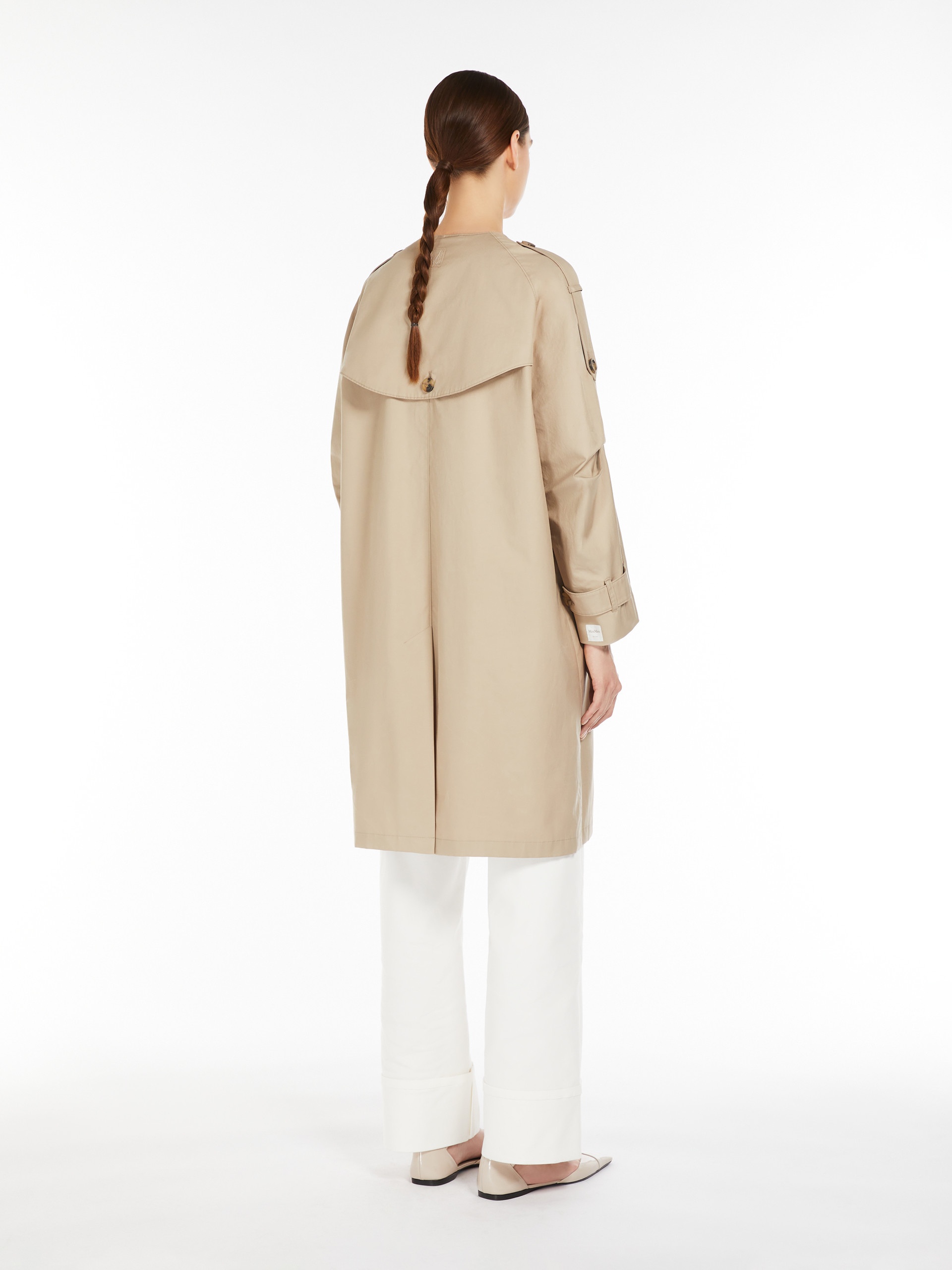JASMINE Water-repellent cotton midi trench coat - 4