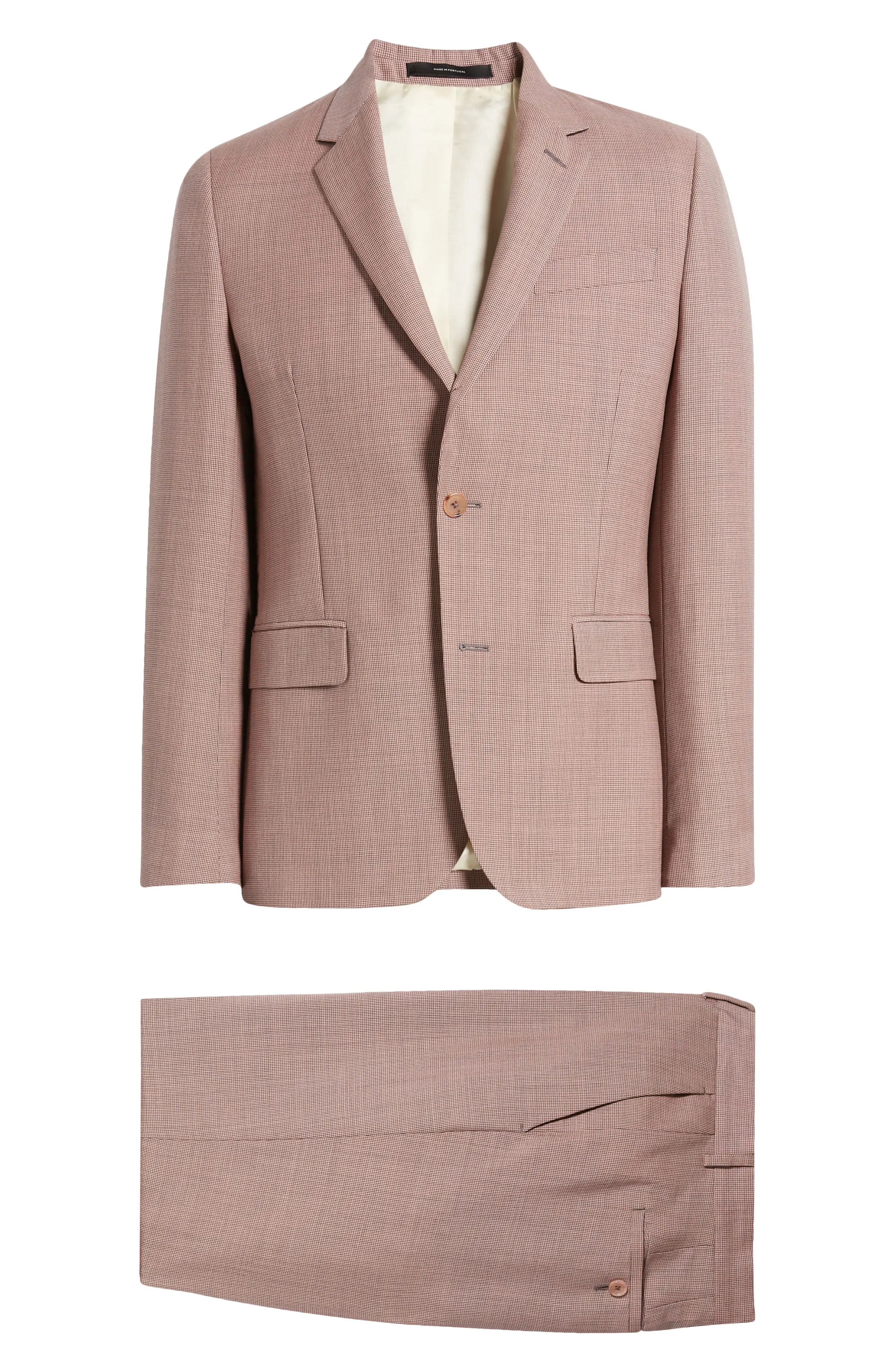 Tailored Fit Microcheck Wool & Mohair Suit - 8