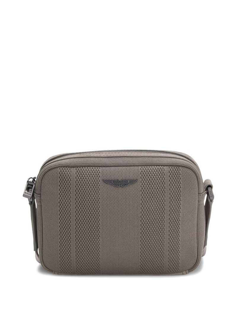 BOSS x Aston Martin logo-detail messenger bag outlook