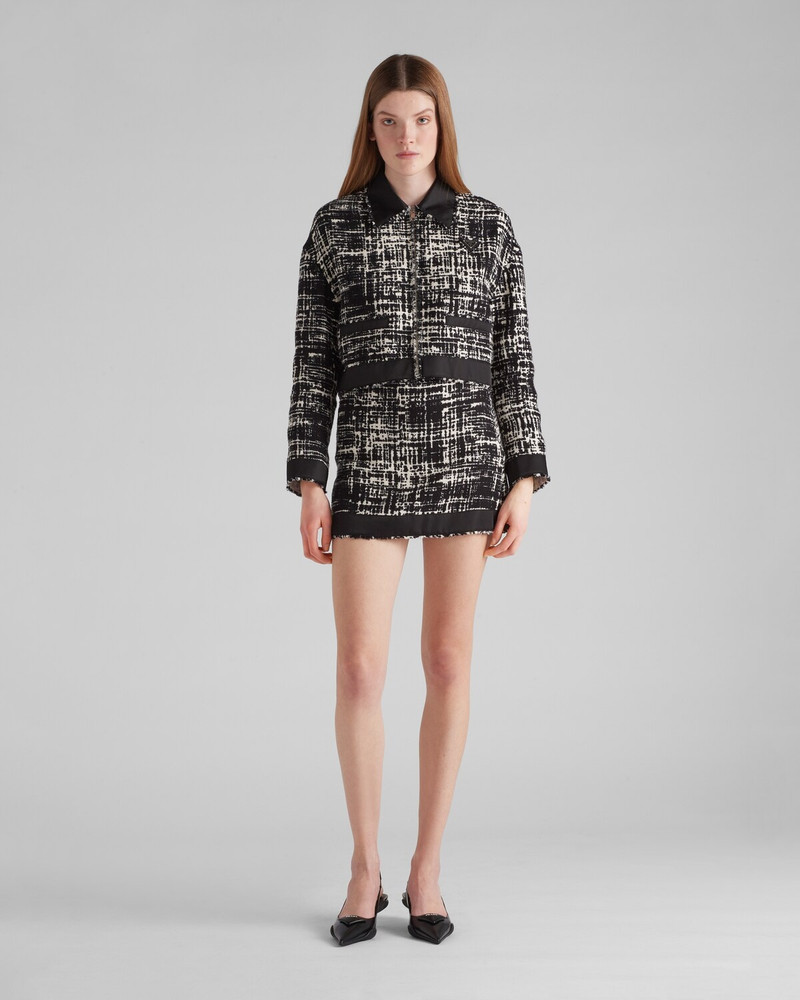 Prada Printed fabric and Re-Nylon jacket outlook