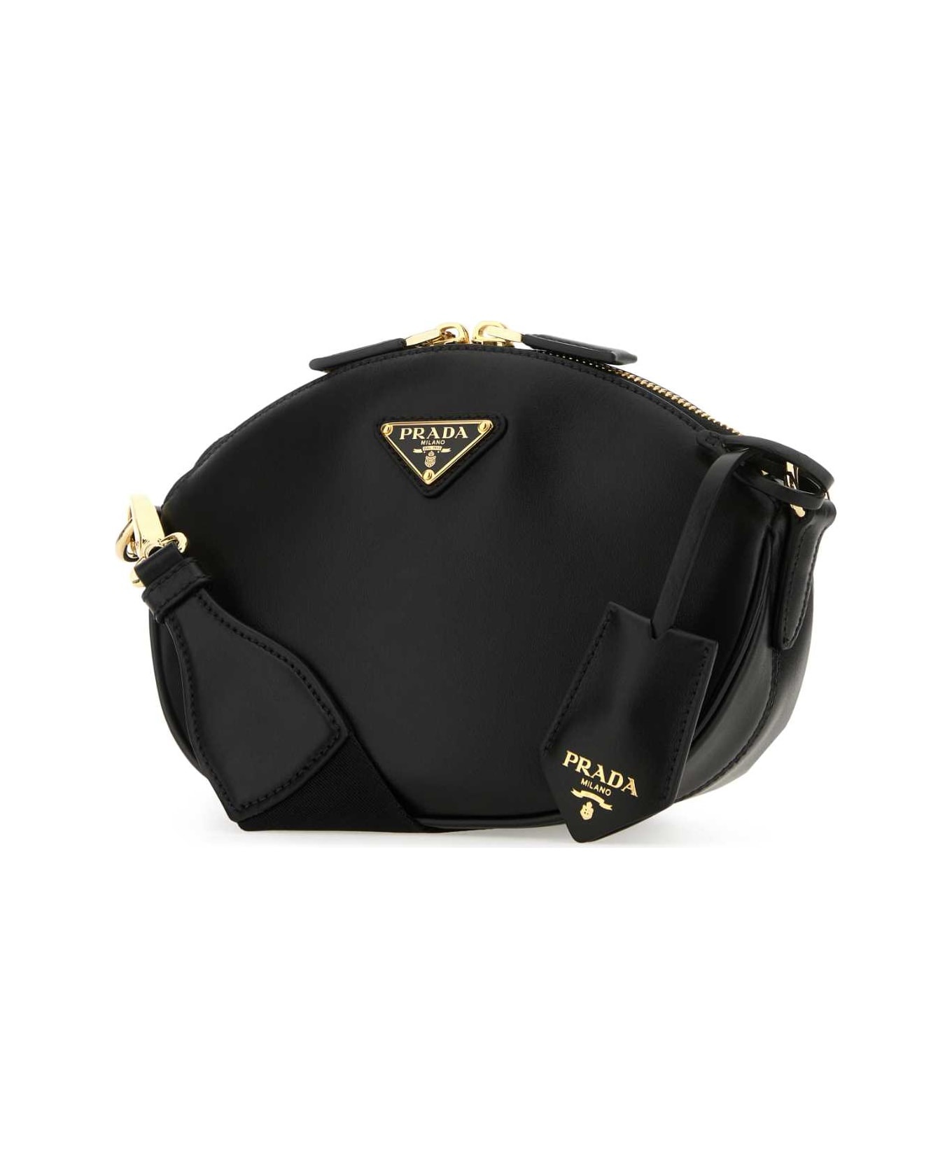 Black Leather Crossbody Bag - 2