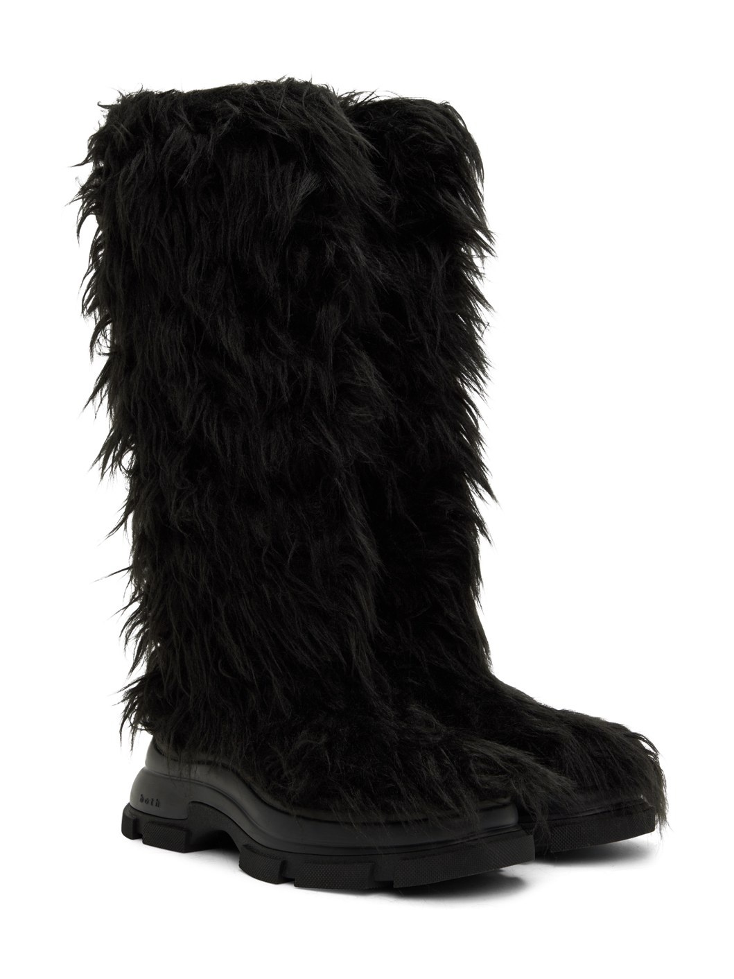 Black Gao High Faux-Fur Boots - 4