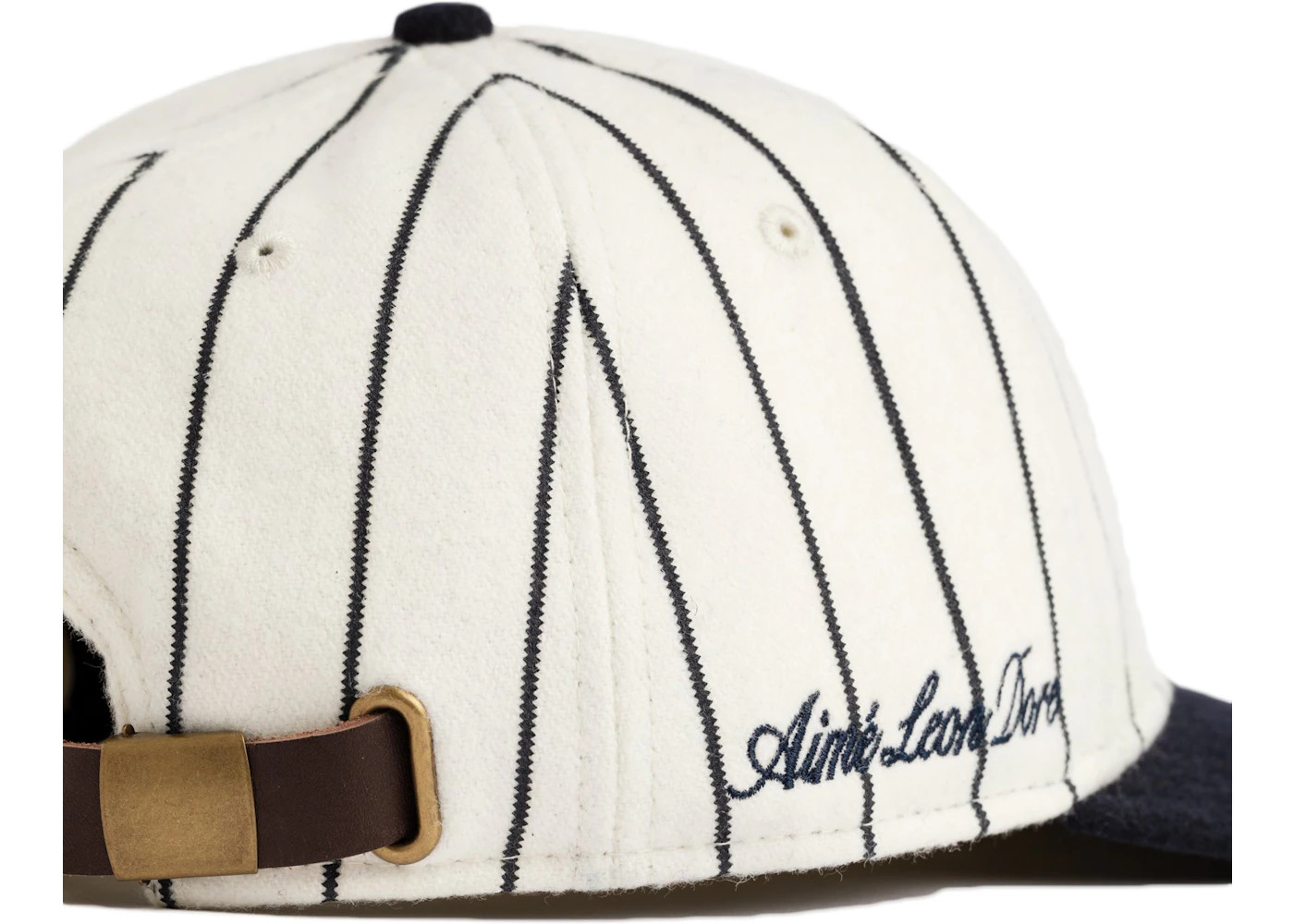 Aime Leon Dore New Era Wool Pinstripe Yankee Hat White/Navy - 3
