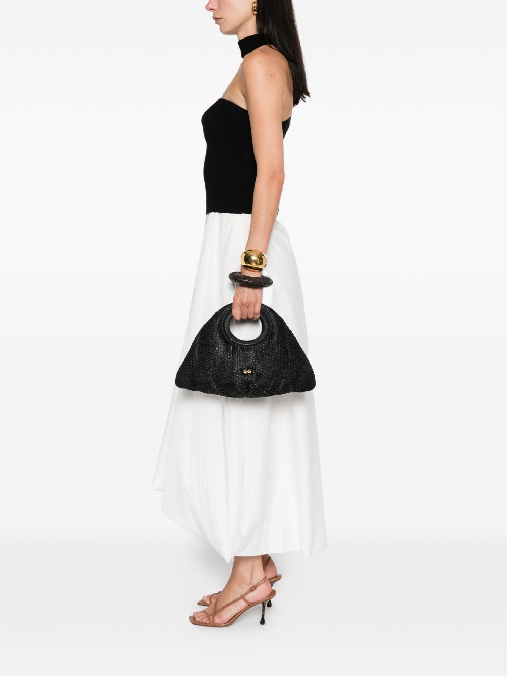 Thais wave-textured top-handle tote bag - 2