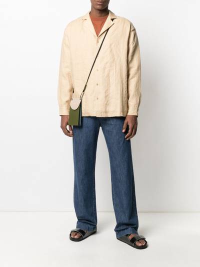 JACQUEMUS stripe-embroidered buttoned shirt outlook