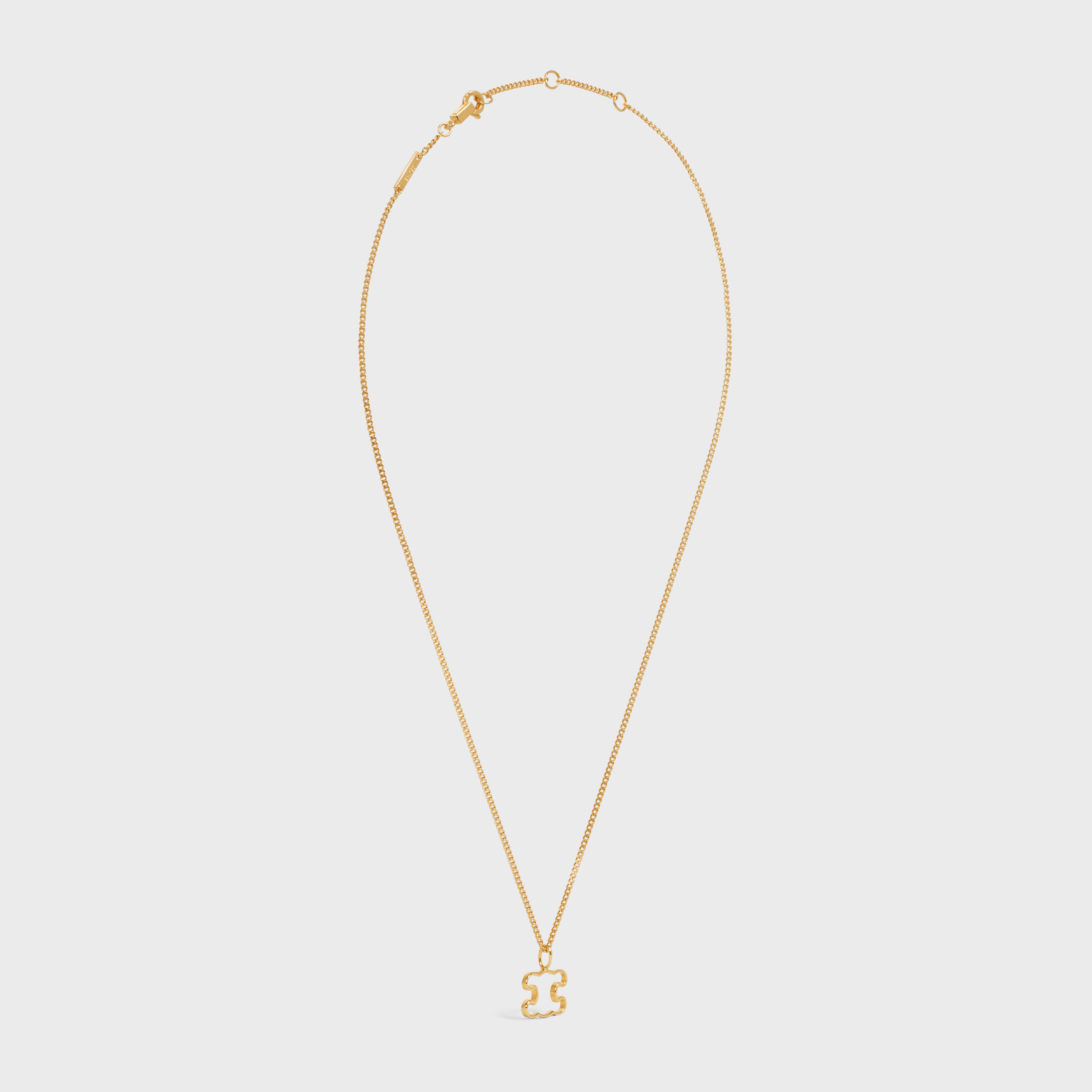 Triomphe Frame Necklace in Brass with Gold Finish - 3