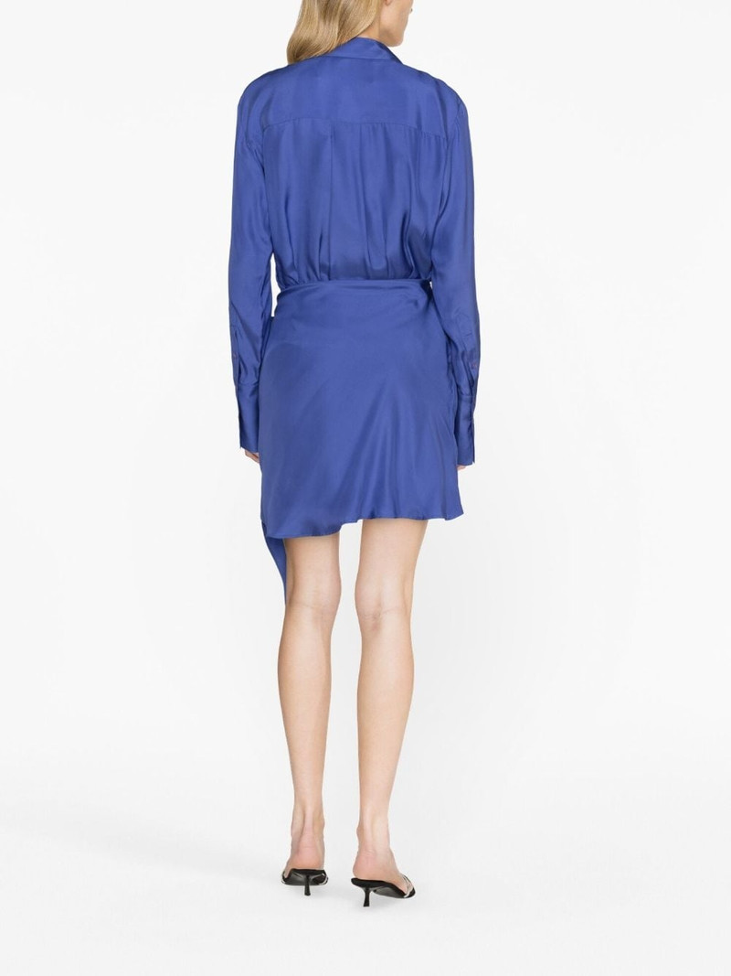 Gravia draped silk shirtdress 3