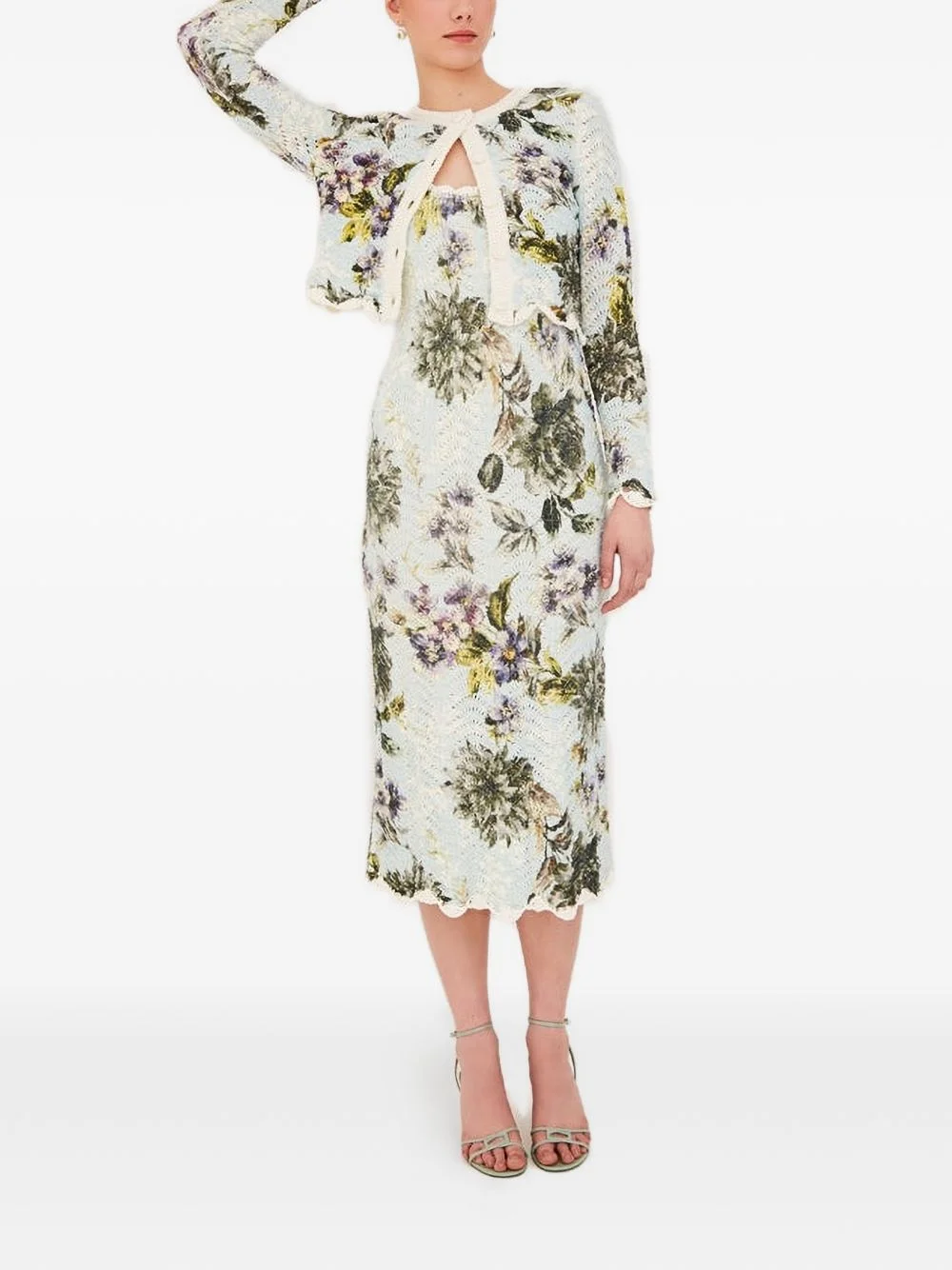 Orel floral-print midi dress - 1