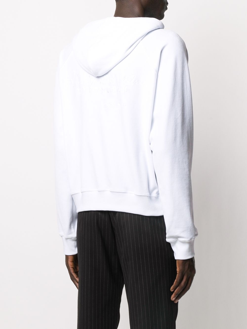 embroidered back logo hoodie - 4