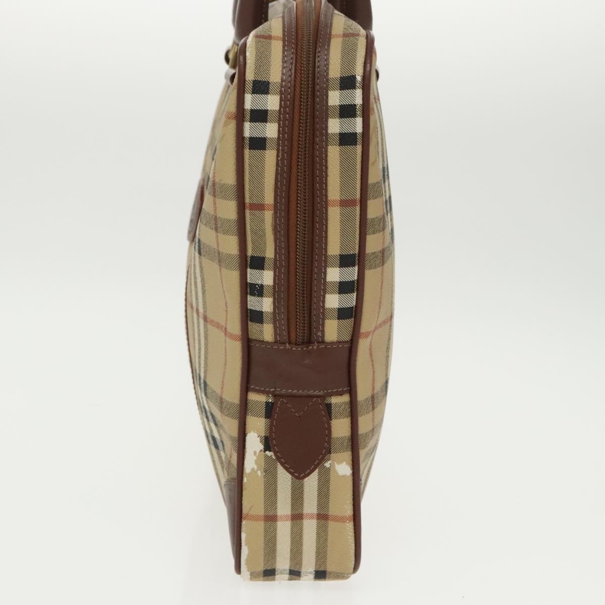 Burberry Nova Check Hand Bag Pvc Beige Gold - 3