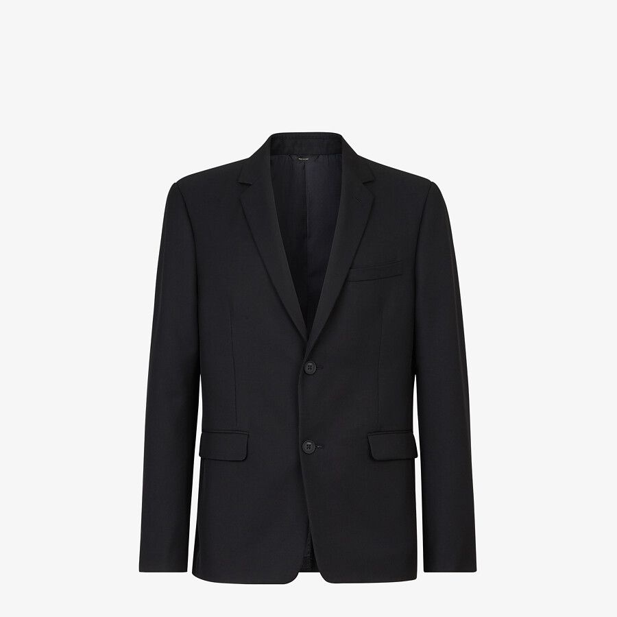 Black wool blazer - 1