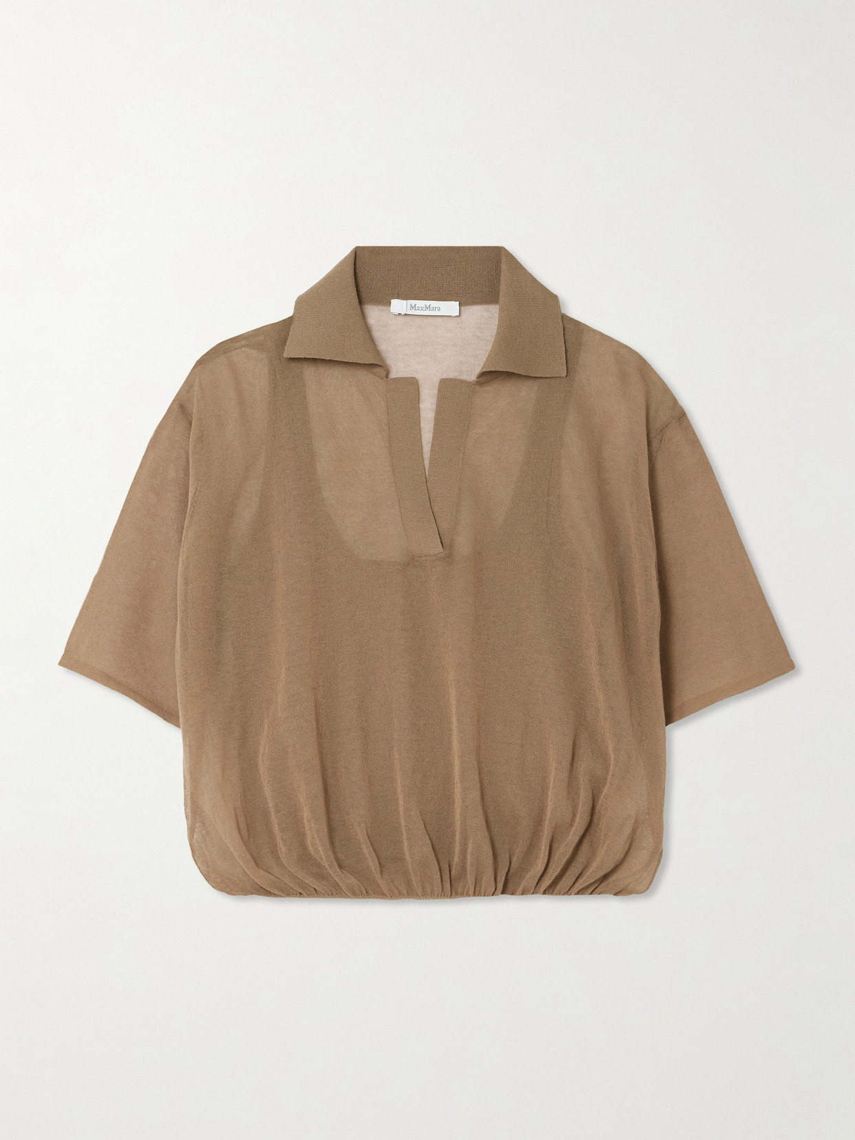 Vespa Cropped Cotton-blend Polo Shirt - 1